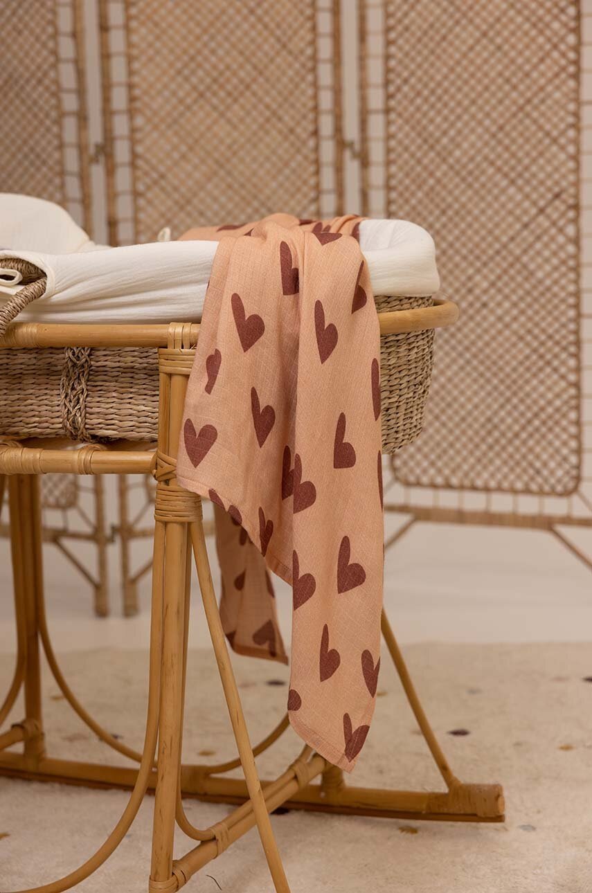 Ковдра для немовлят La Millou Velvet HEARTBEAT PINK