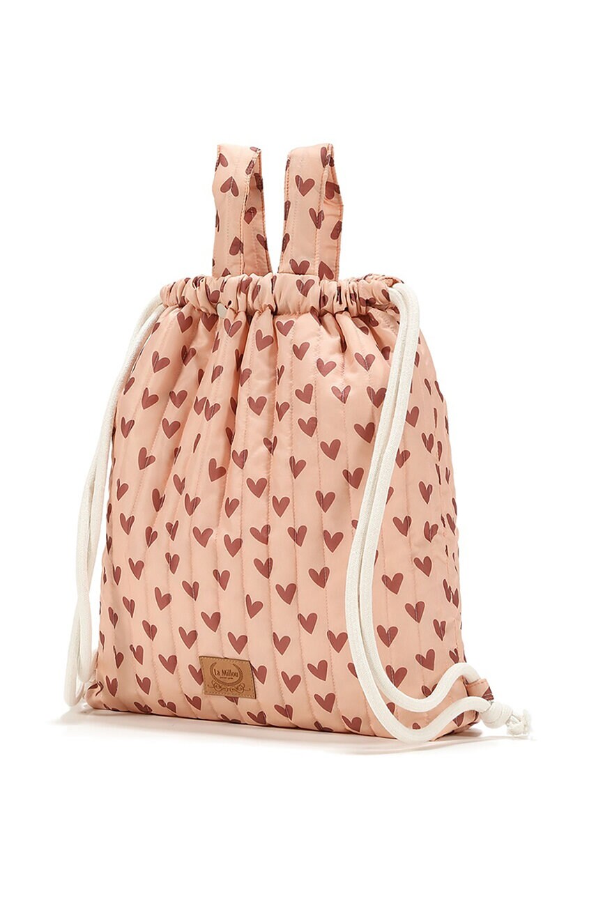 La Millou rucsac pentru cărucior HEARTBEAT PINK Plecak do wózka ortalionowy pikowany