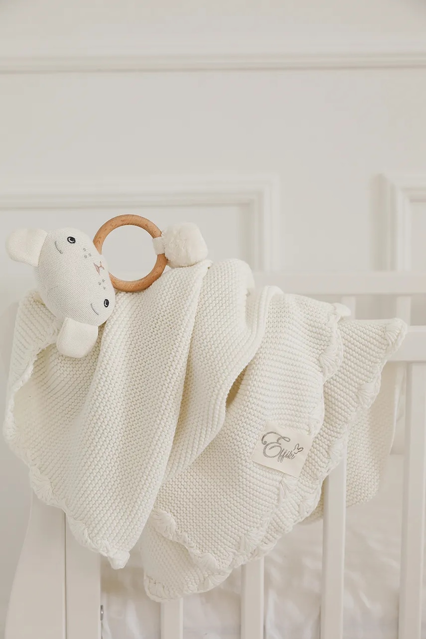 Effiki pătură pentru copii Muszelka Kocyk z bawełny organicznej