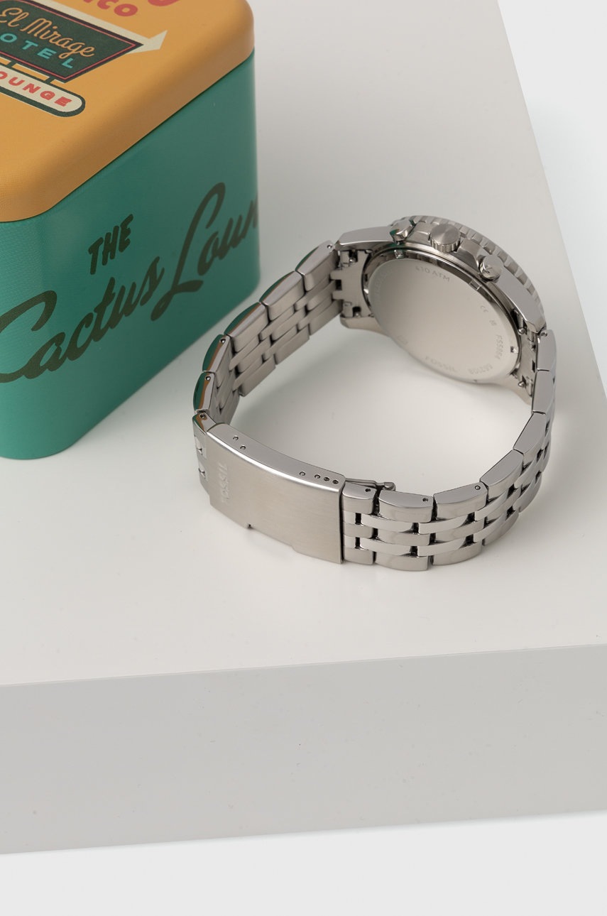 

Годинник Fossil FS5864 чоловічий колір срібний