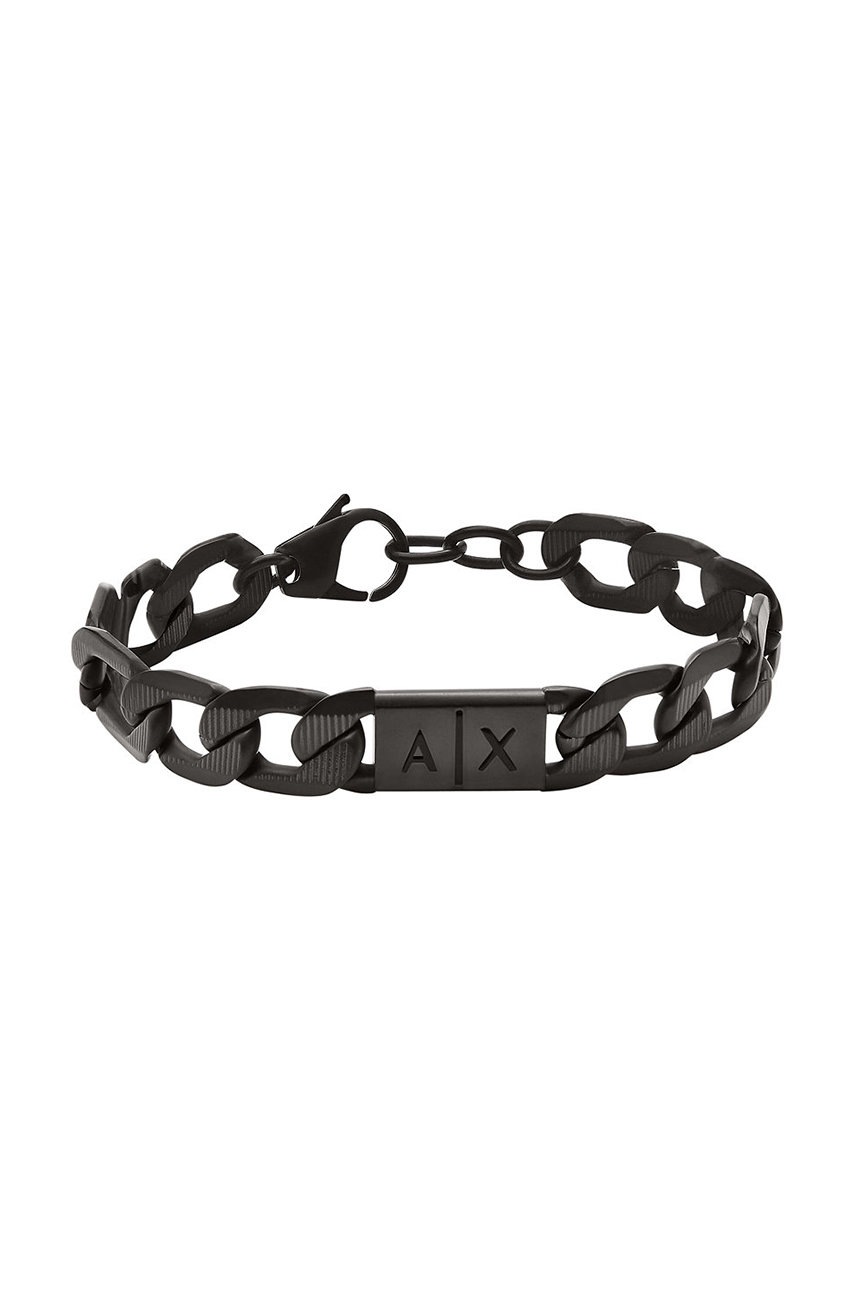 

Гривна Armani Exchange мъжка в черно, Черен
