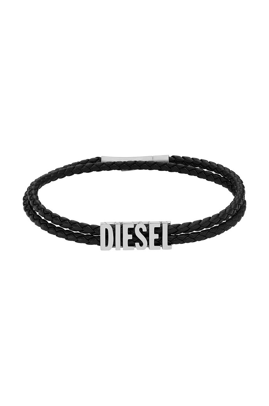 

Кожена гривна Diesel мъжка, Черен