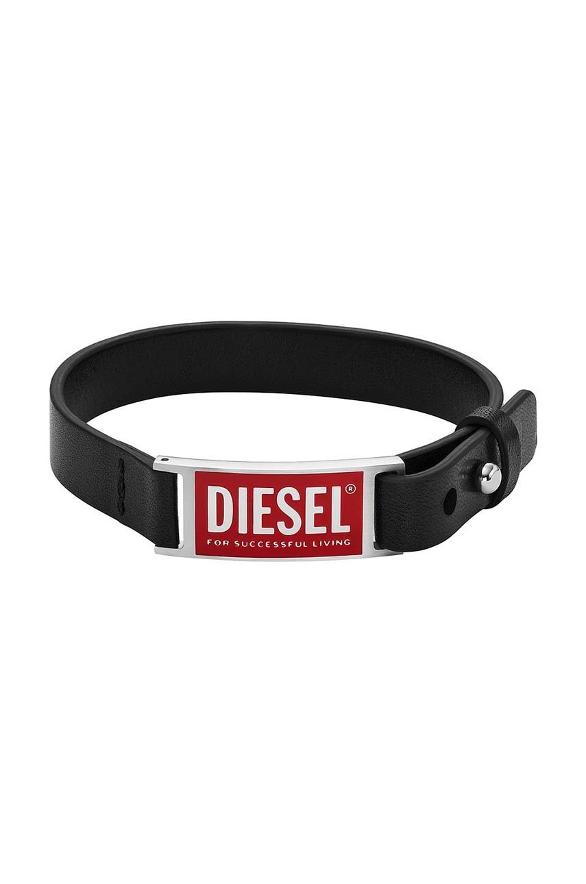 

Кожена гривна Diesel мъжка, Черен