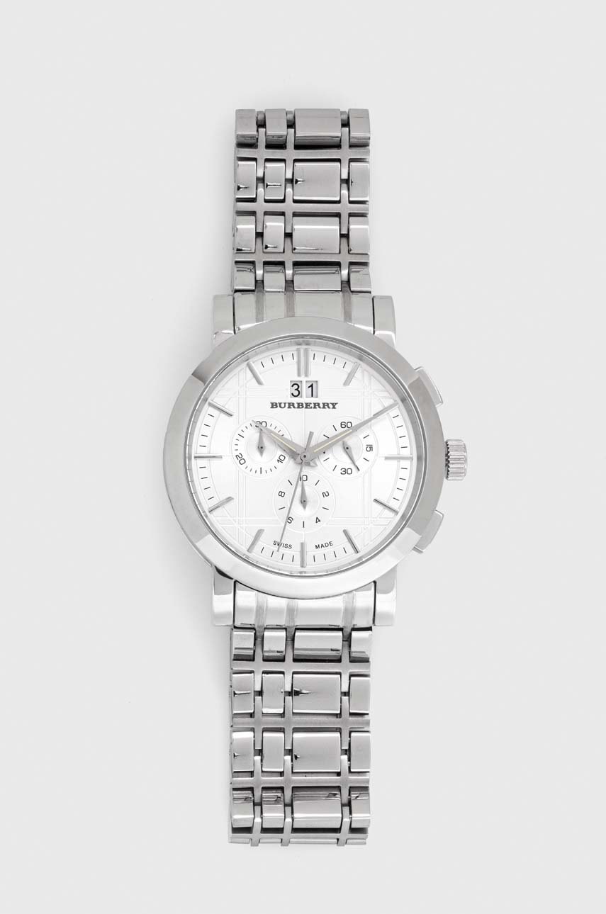 

Часовник Burberry мъжки в сребристо, Сребърен