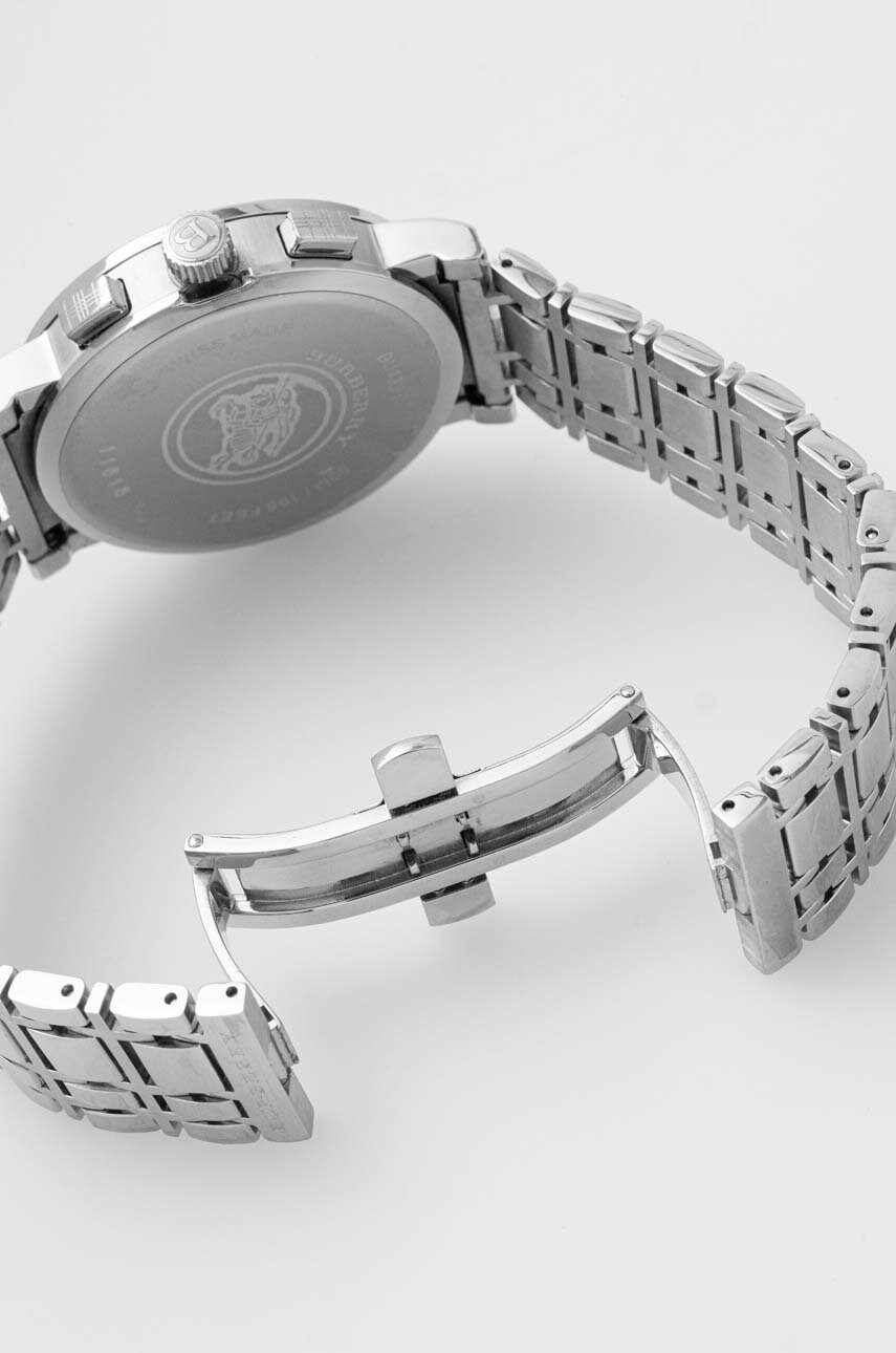 

Годинник Burberry чоловічий колір срібний