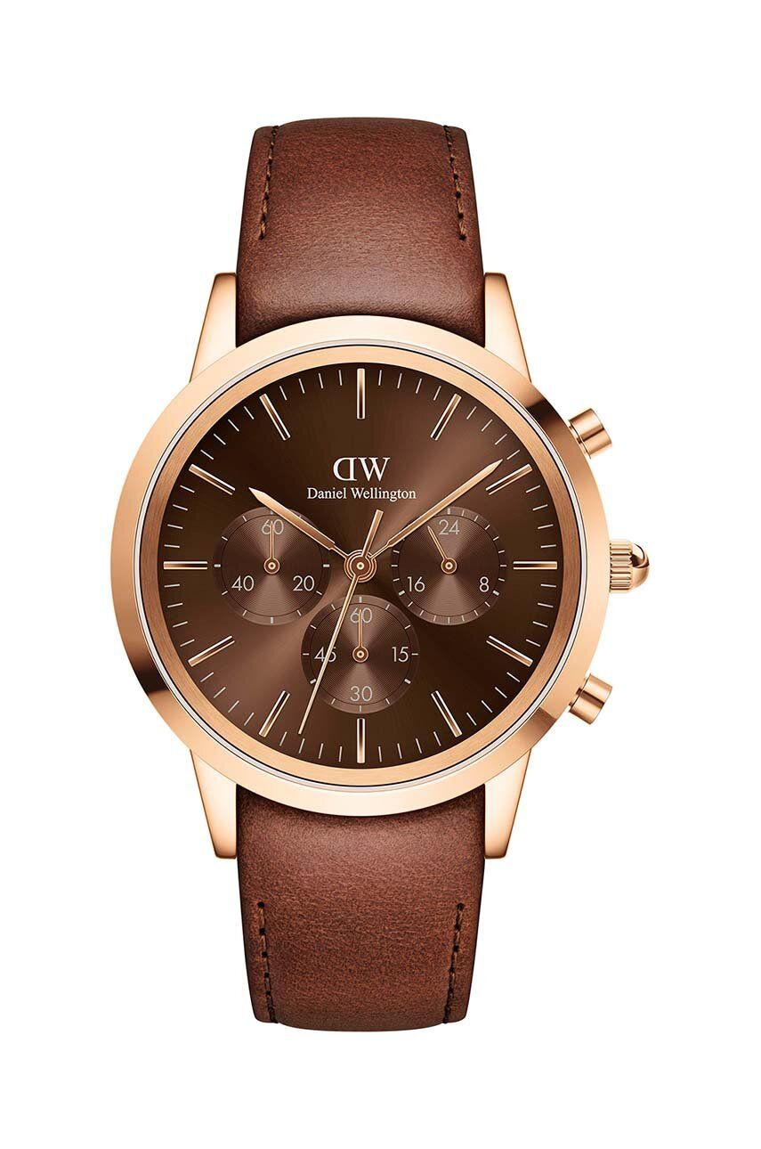 E-shop Hodinky Daniel Wellington hnědá barva