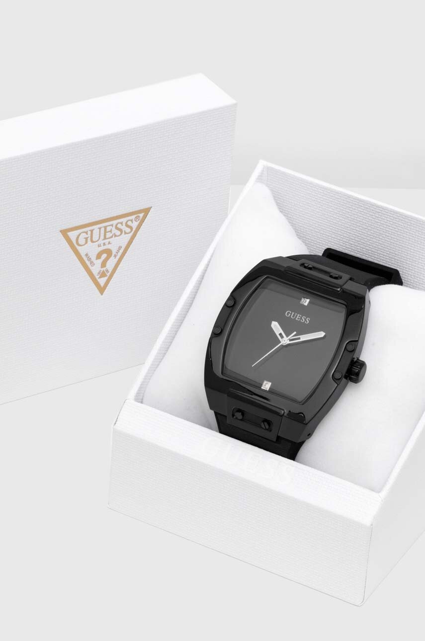 Ρολόι Guess χρώμα: μαύρο φωτογραφία