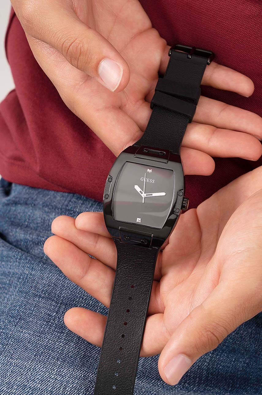 Ρολόι Guess χρώμα: μαύρο φωτογραφία