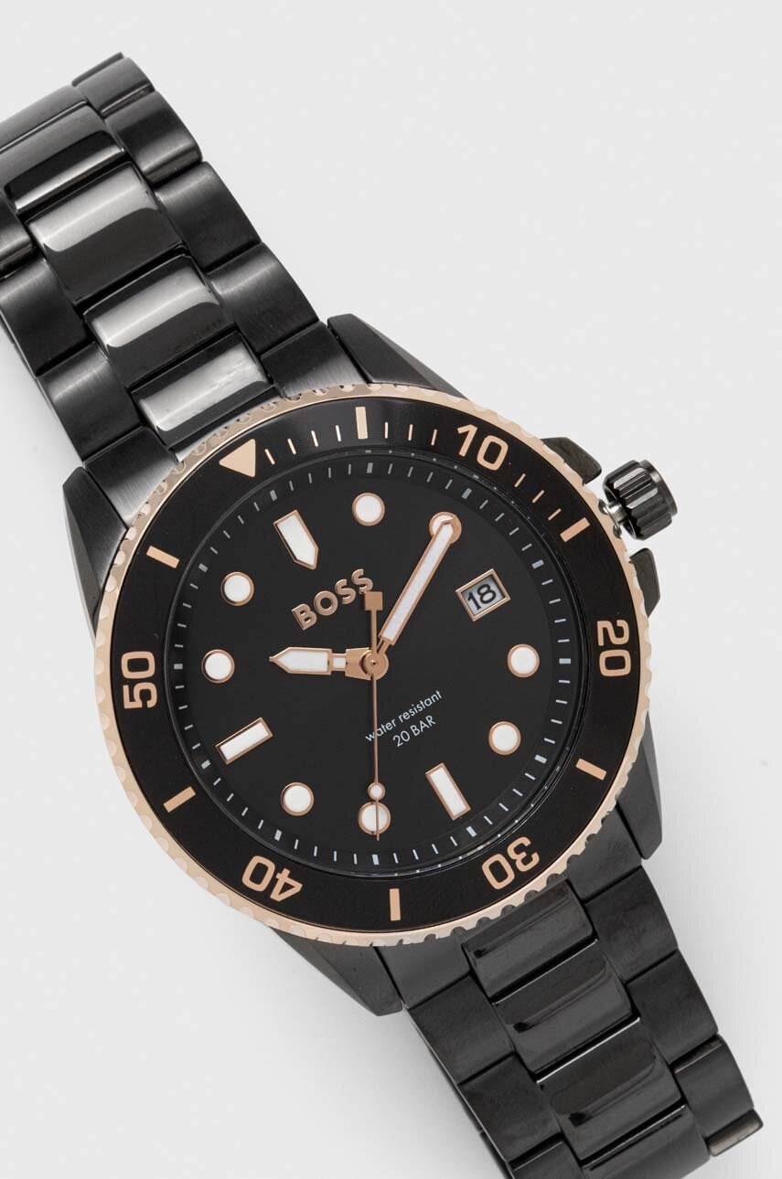Ρολόι BOSS χρώμα: μαύρο φωτογραφία