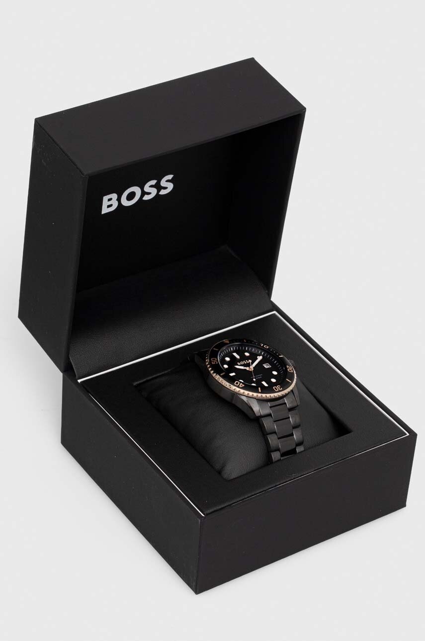 Ρολόι BOSS χρώμα: μαύρο φωτογραφία