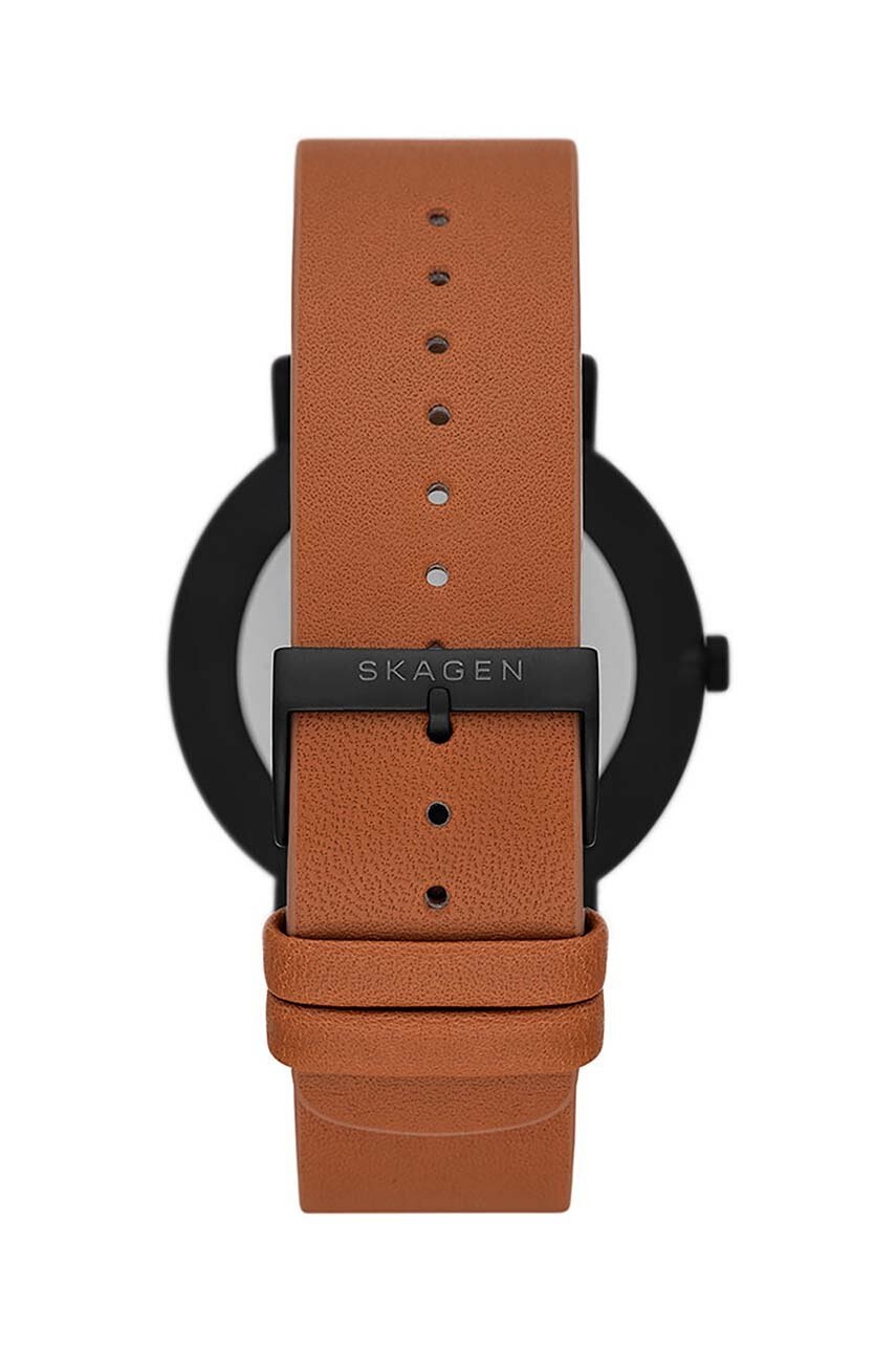 Ρολόι Skagen χρώμα: καφέ φωτογραφία