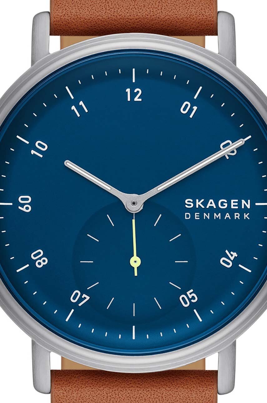 Ρολόι Skagen χρώμα: καφέ φωτογραφία