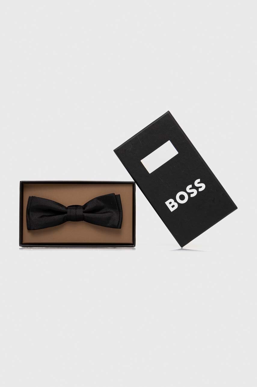 BOSS Papion De Matase Culoarea Negru