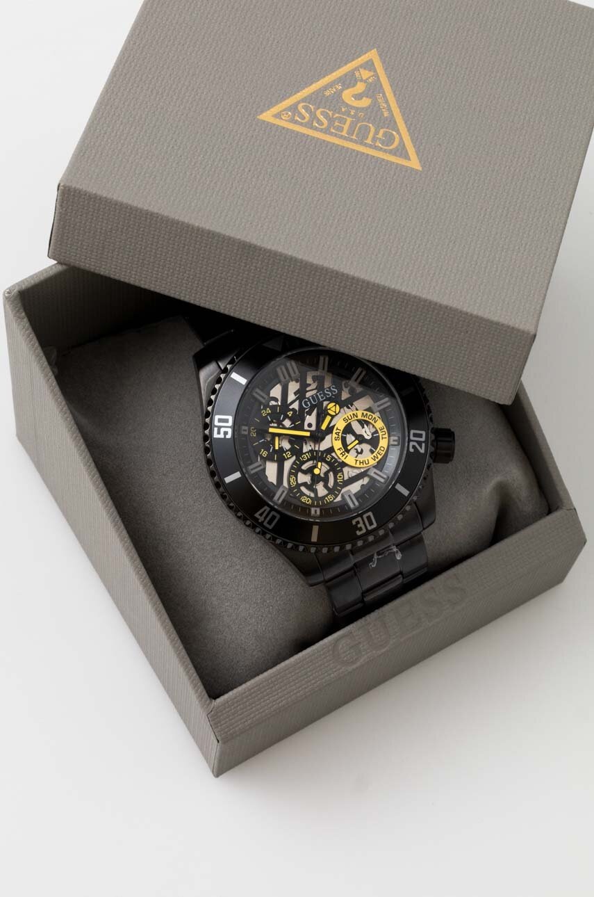 Ρολόι Guess χρώμα: μαύρο φωτογραφία