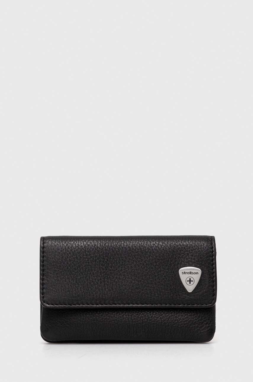 E-shop Kožená peněženka Strellson černá barva, 4010001049.900