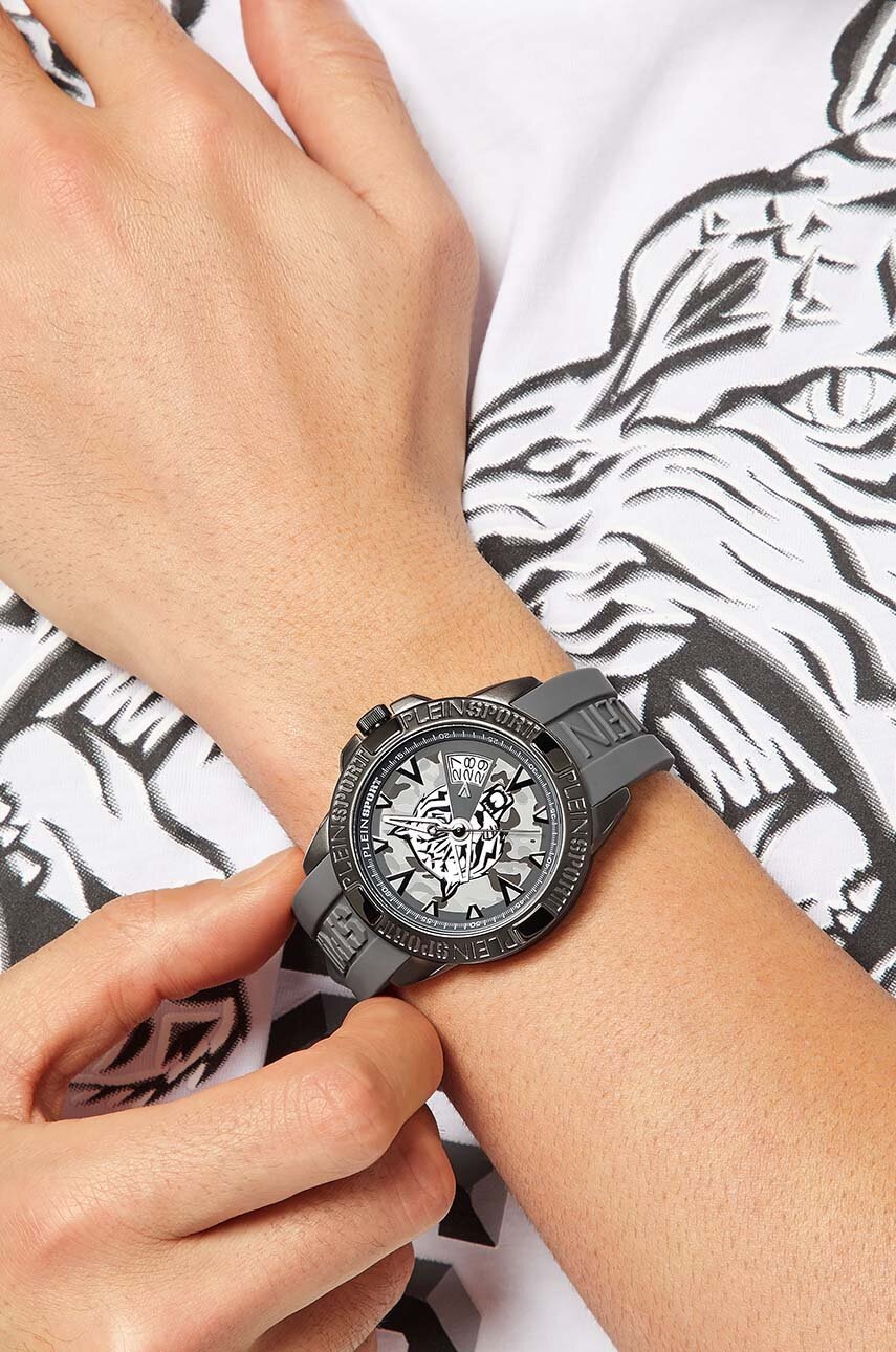 Ρολόι PLEIN SPORT χρώμα: γκρι φωτογραφία