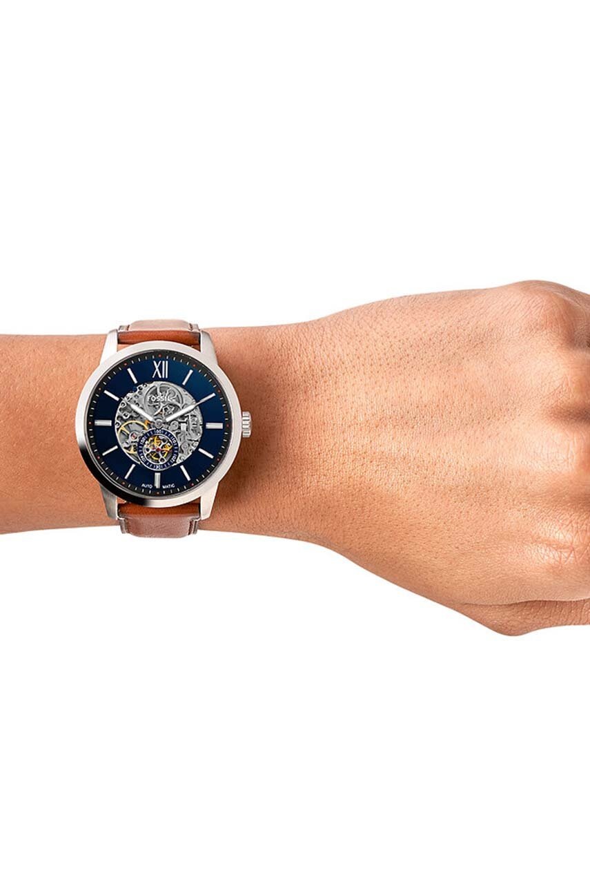 Ρολόι Fossil χρώμα: καφέ, ME3154 φωτογραφία