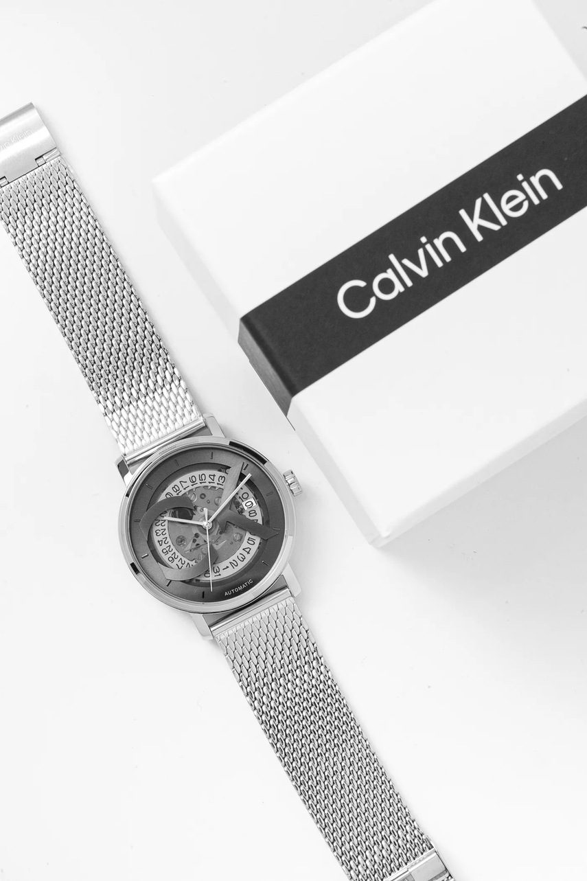 Ρολόι Calvin Klein χρώμα: ασημί, 25300004 φωτογραφία