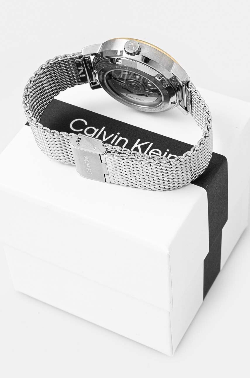 Ρολόι Calvin Klein χρώμα: ασημί, 25300005 φωτογραφία