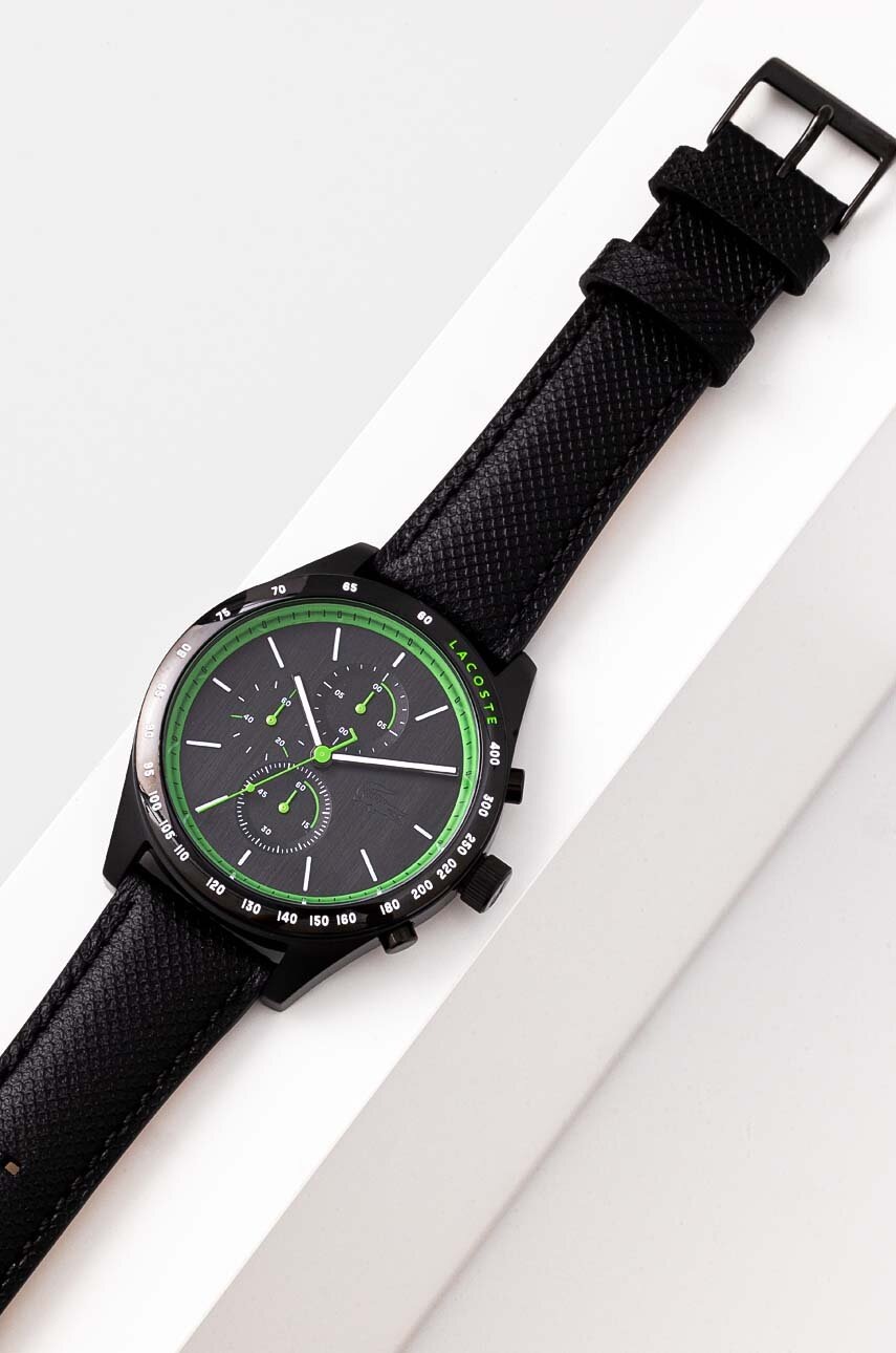 Ρολόι Lacoste χρώμα: μαύρο, 2011296 φωτογραφία