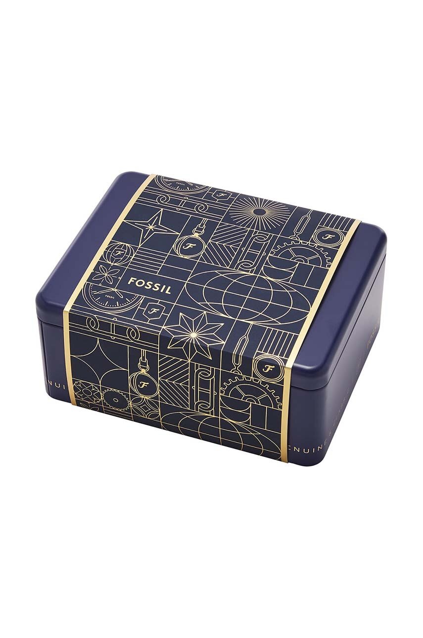 Ρολόι και βραχιόλι Fossil χρώμα: ασημί, FS6081SET φωτογραφία