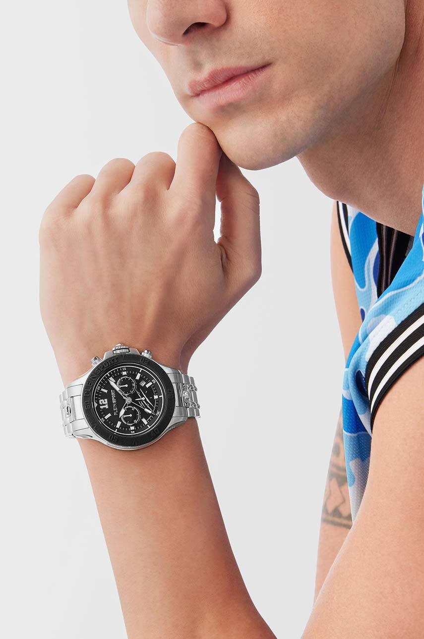 Ρολόι PLEIN SPORT χρώμα: ασημί, PS6BA0624 φωτογραφία