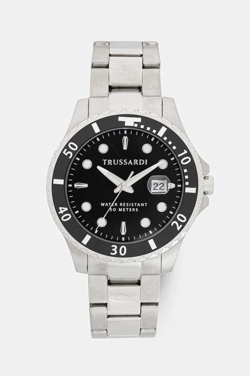 Trussardi ceas CITY LIFE bărbați, culoarea argintiu, R2453169005