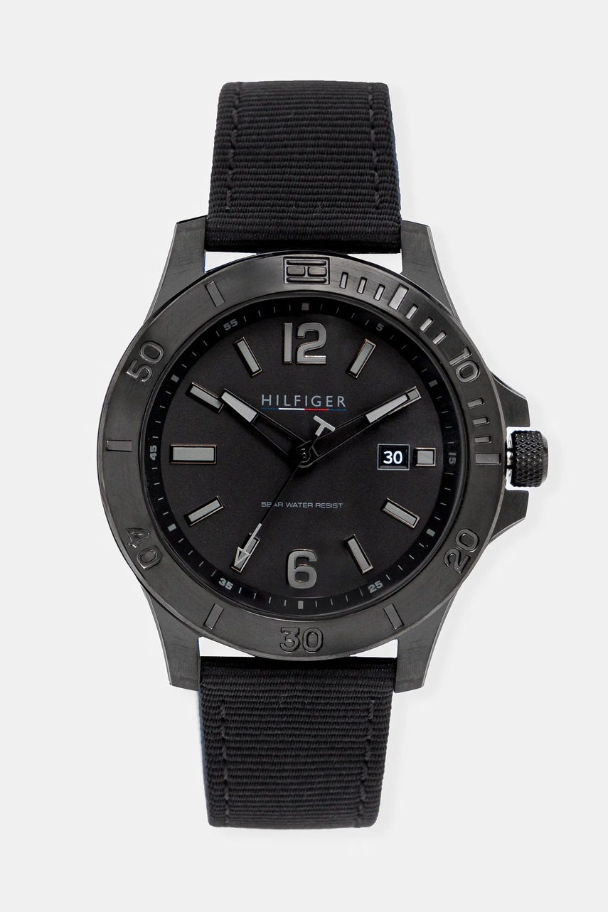 Levně Hodinky Tommy Hilfiger černá barva, 1791993