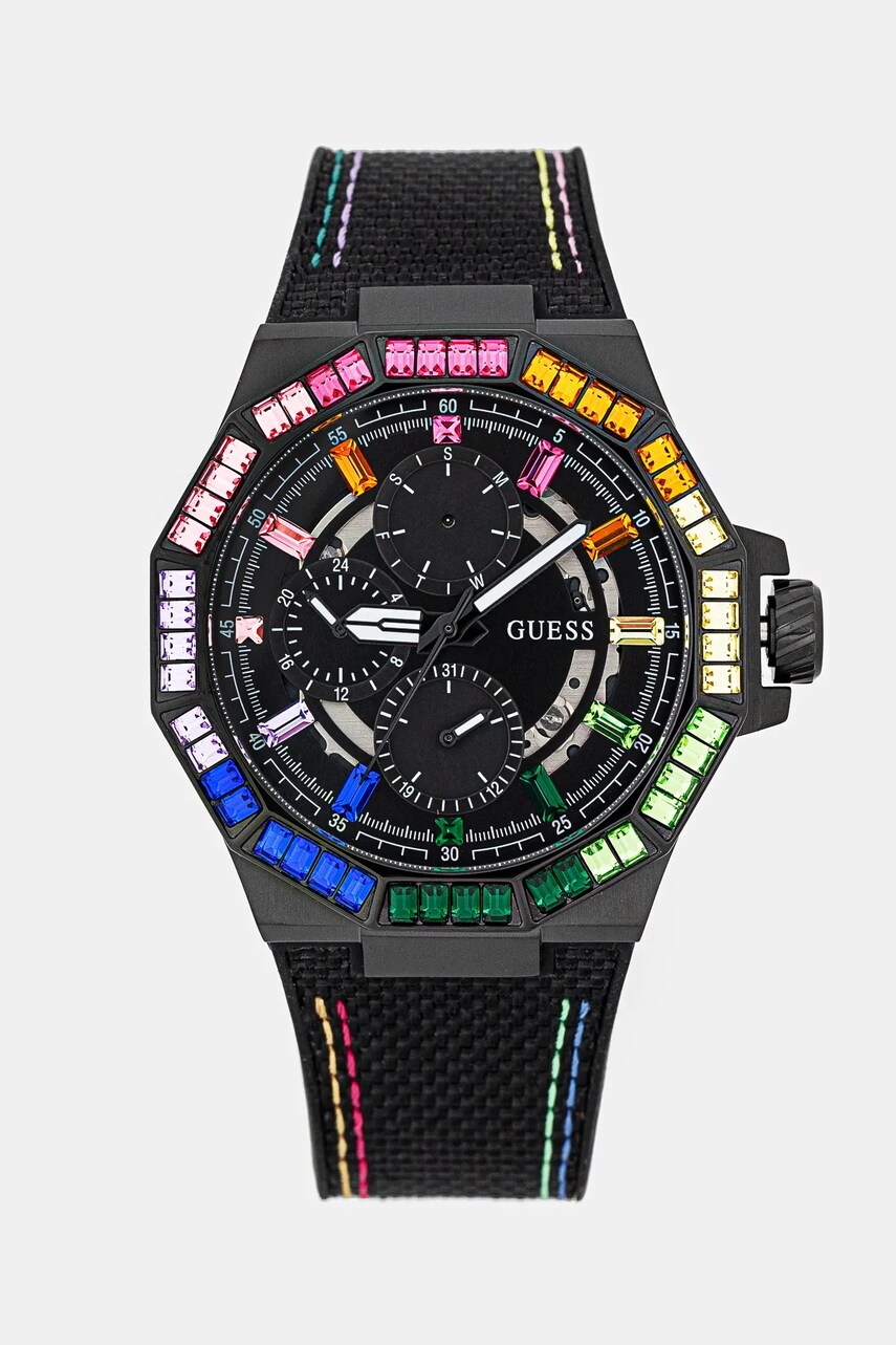 Levně Hodinky Guess černá barva, GW0701G1