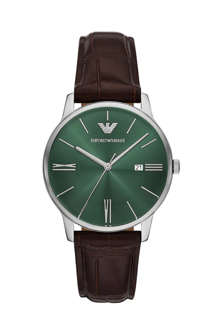 Levně Hodinky Emporio Armani MINIMALIST hnědá barva, AR11672