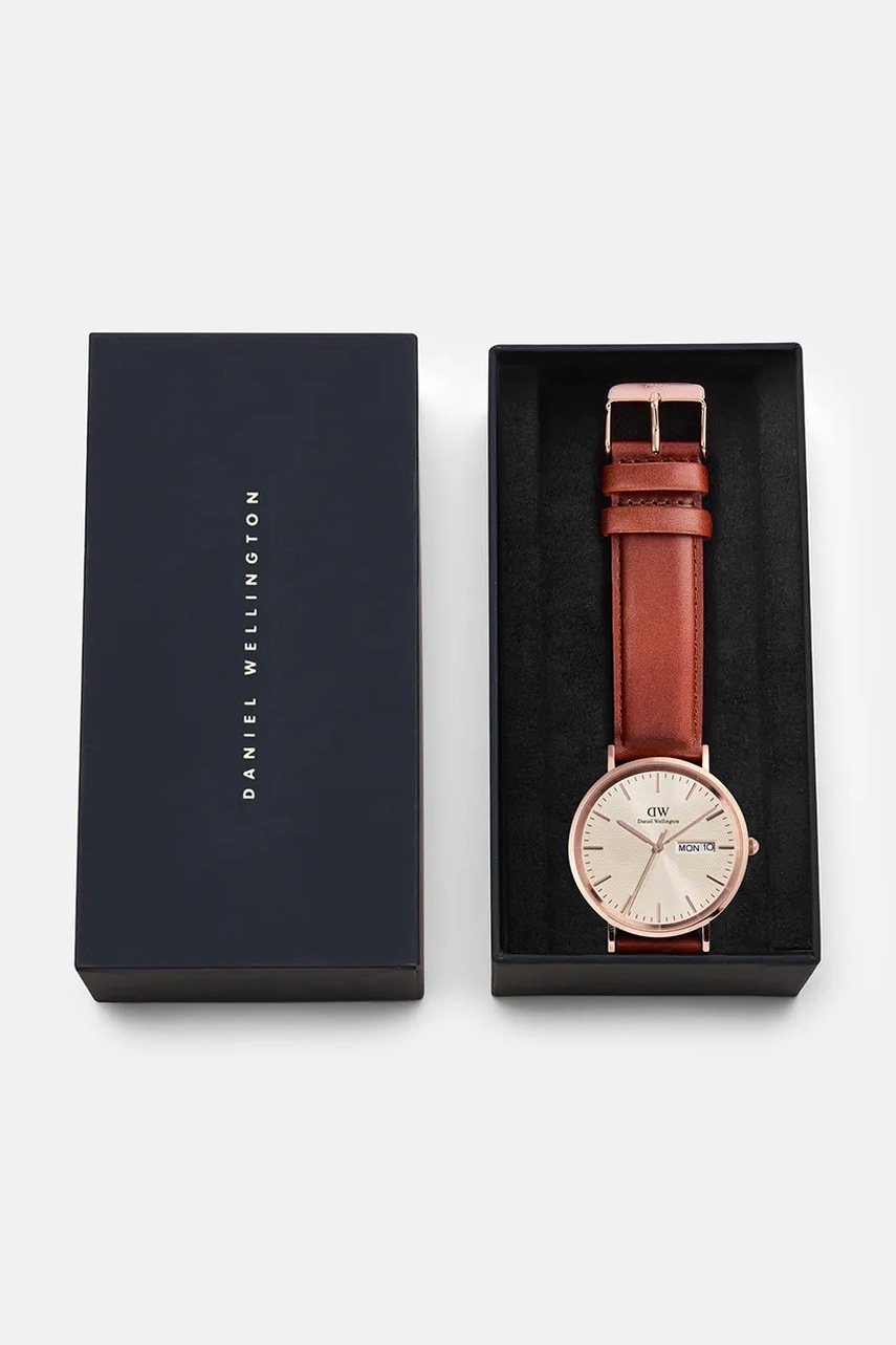 Ρολόι Daniel Wellington χρώμα: καφέ, DW00100829 φωτογραφία