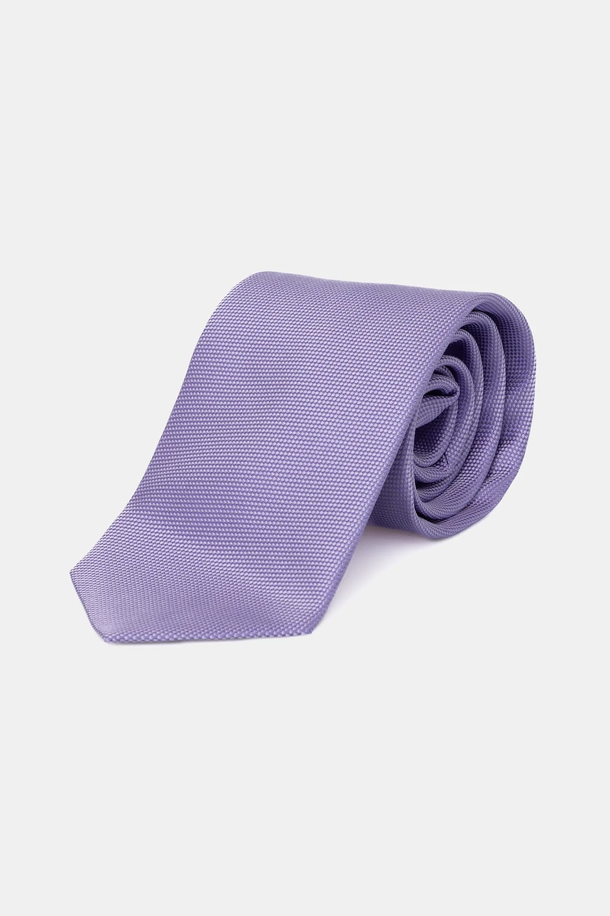 Eton cravata de mătase culoarea violet, A00031550