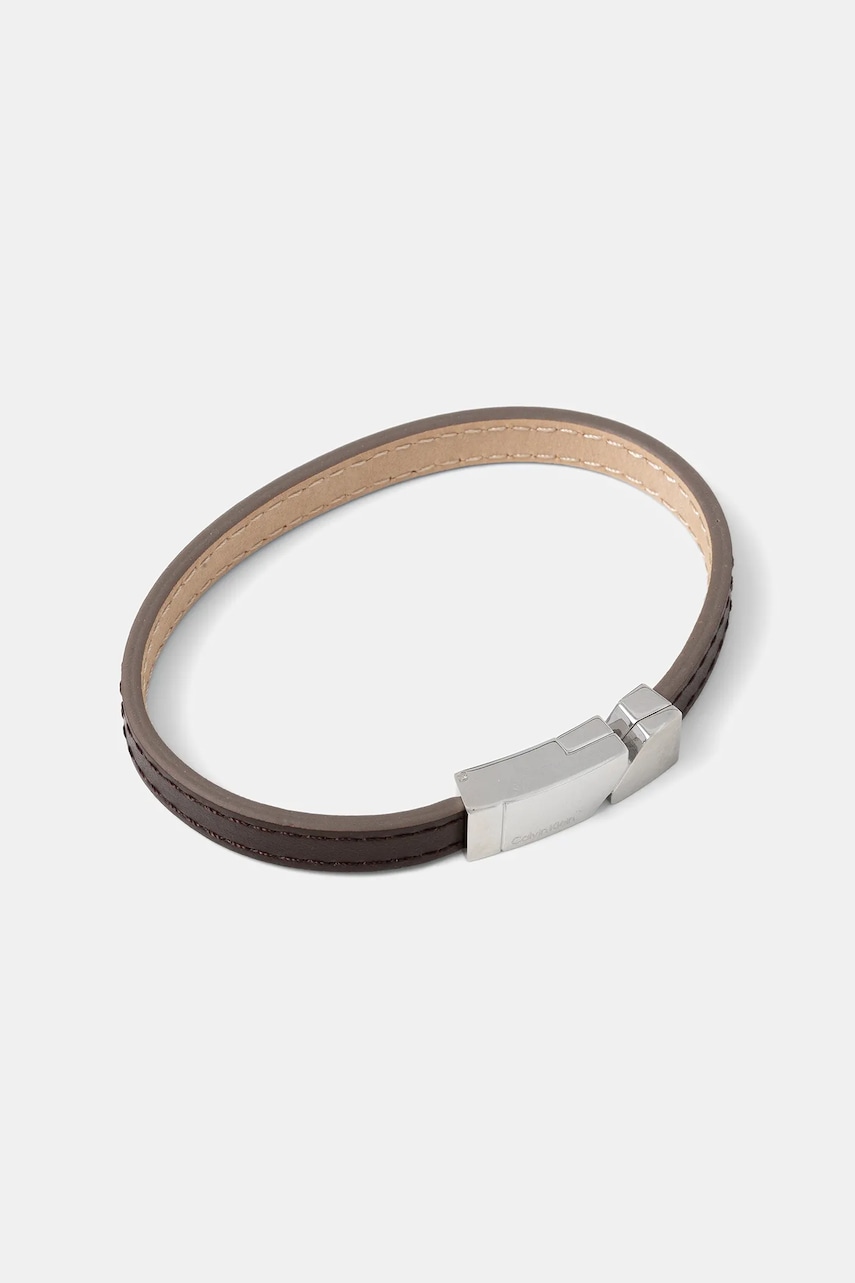 Levně Kožený náramek Calvin Klein pánský, 35100003