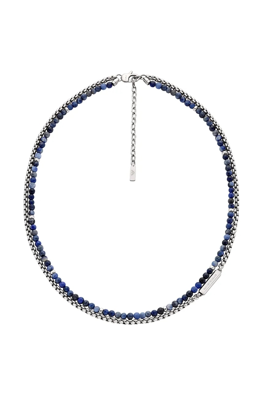 Emporio Armani colier pentru bărbați, din oțel inoxidabil sodalit Eagle Logo