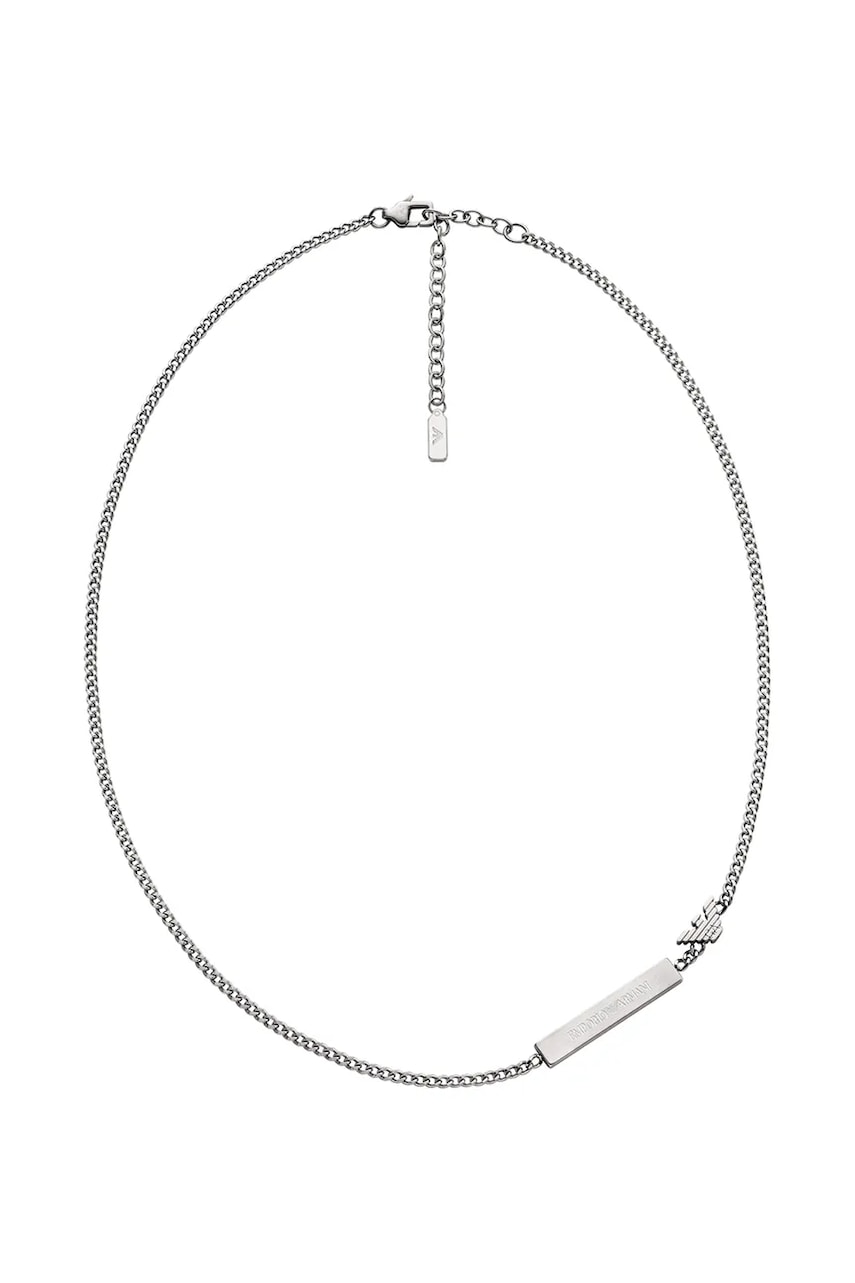 Emporio Armani colier pentru bărbați, din oțel inoxidabil fără piatră Eagle Logo