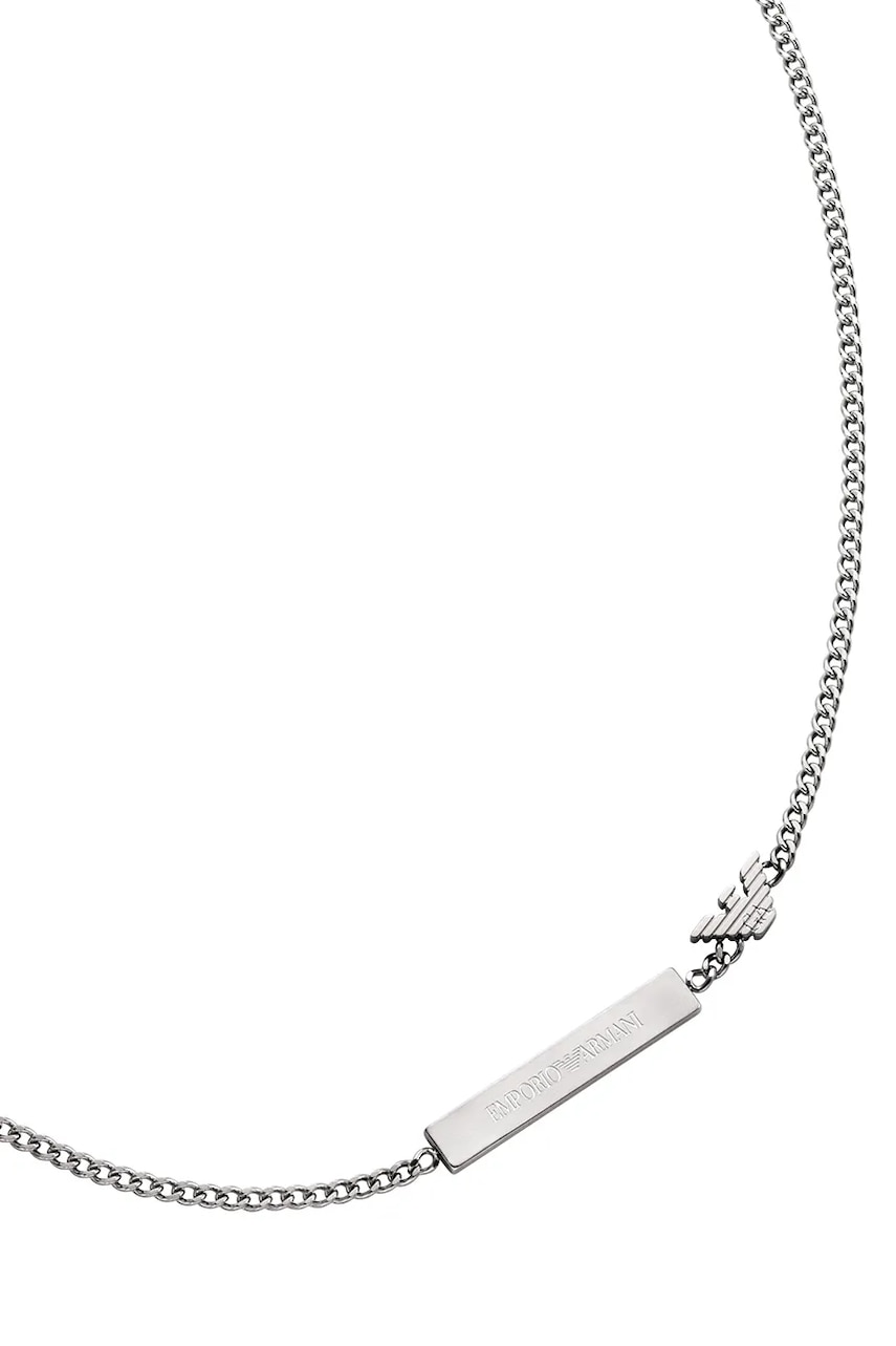 Emporio Armani náhrdelník pánsky z nehrdzavejúcej ocele bez kameňa Eagle Logo