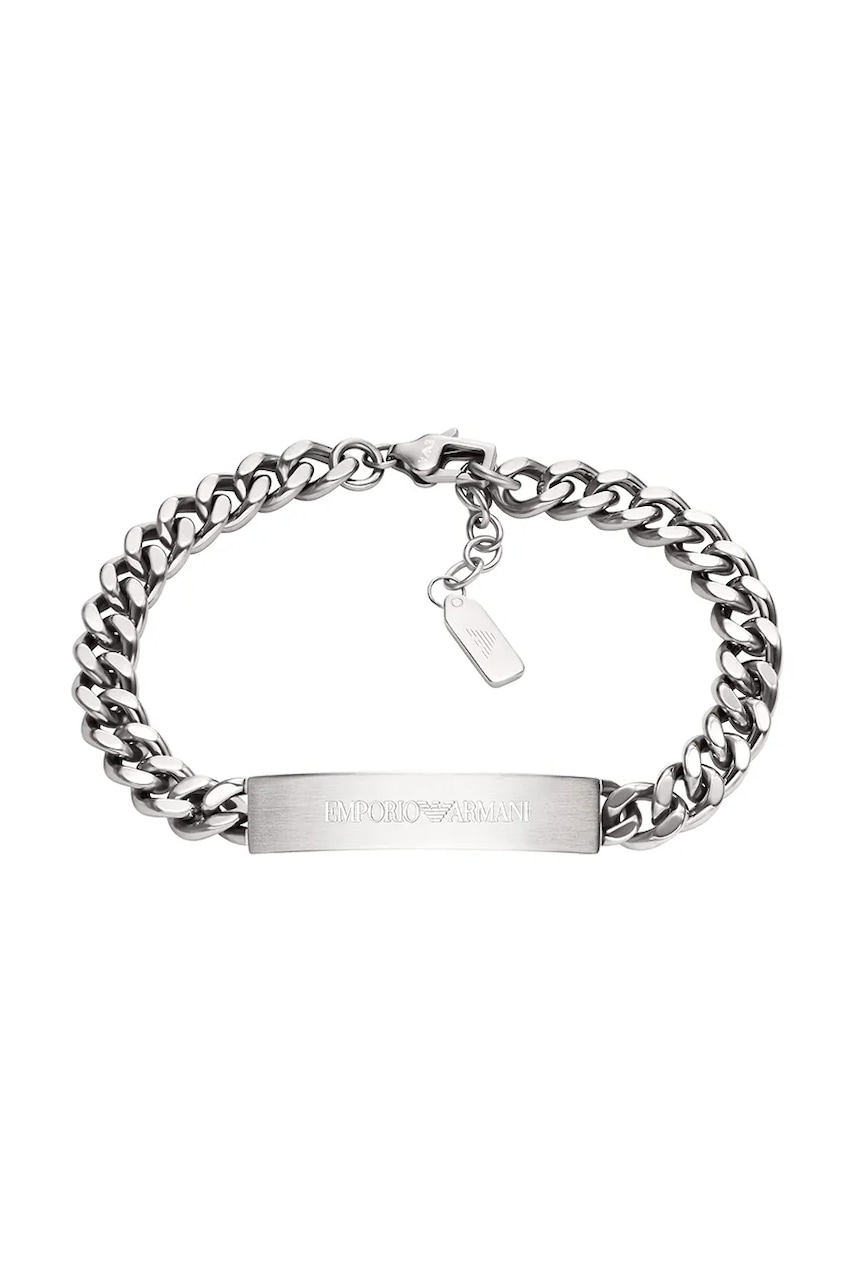 Emporio Armani brățară pentru bărbați, din oțel inoxidabil Eagle Logo