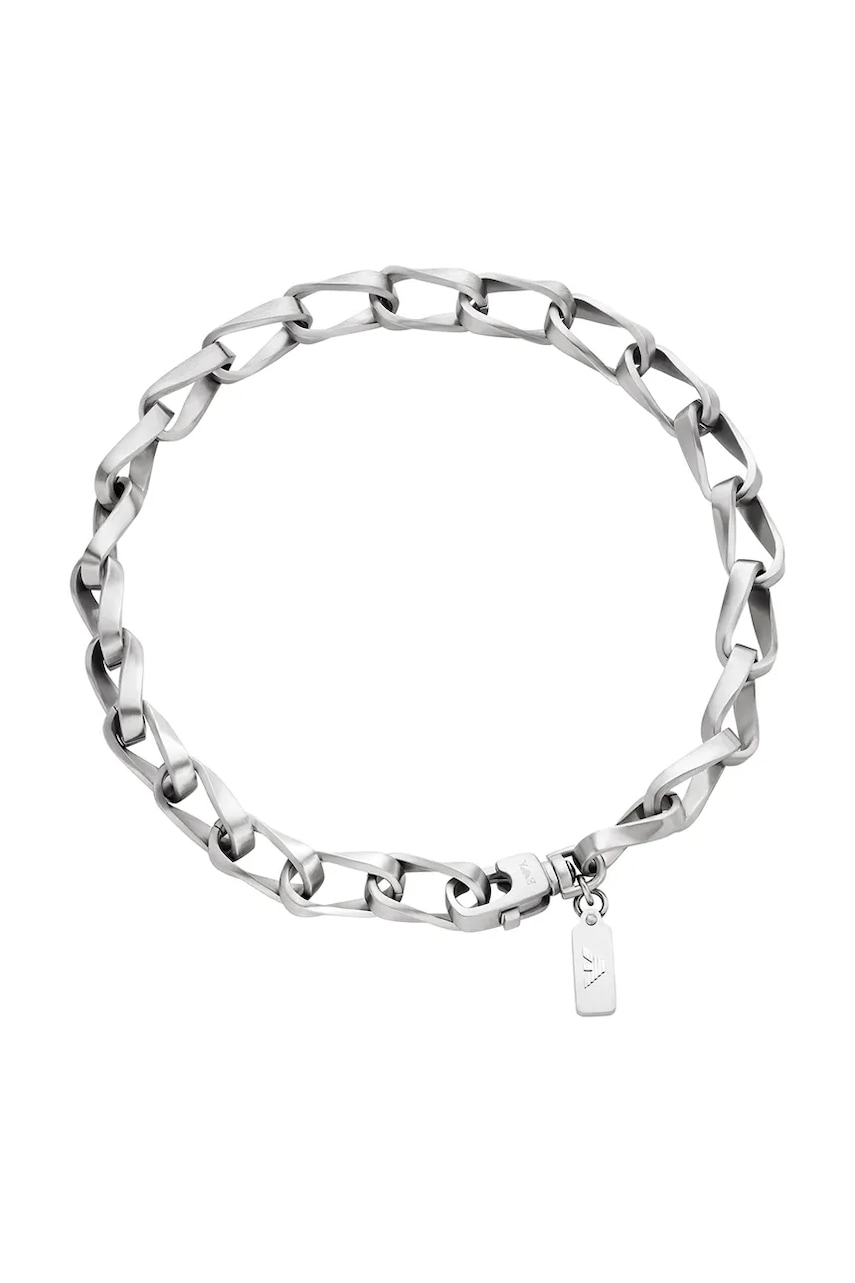 Emporio Armani colier pentru bărbați, din oțel inoxidabil fără piatră Eagle Logo