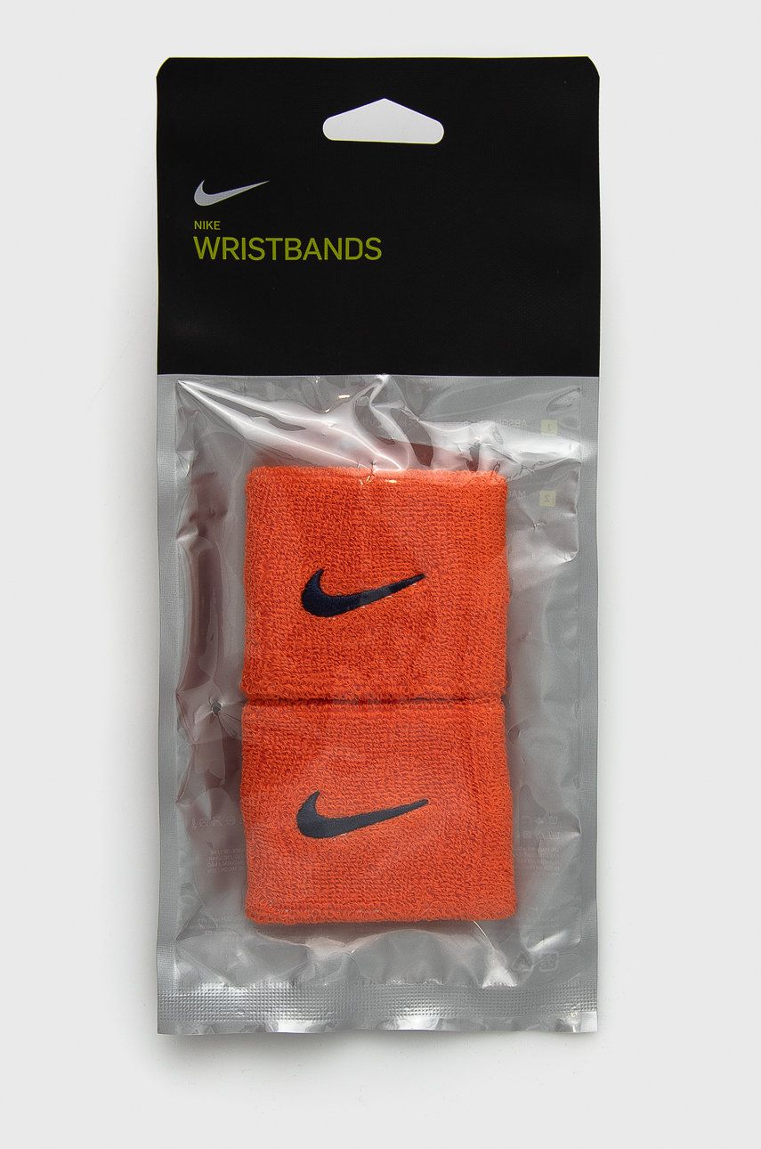 Pásek na zápěstí Nike oranžová barva - oranžová -  72% Bavlna