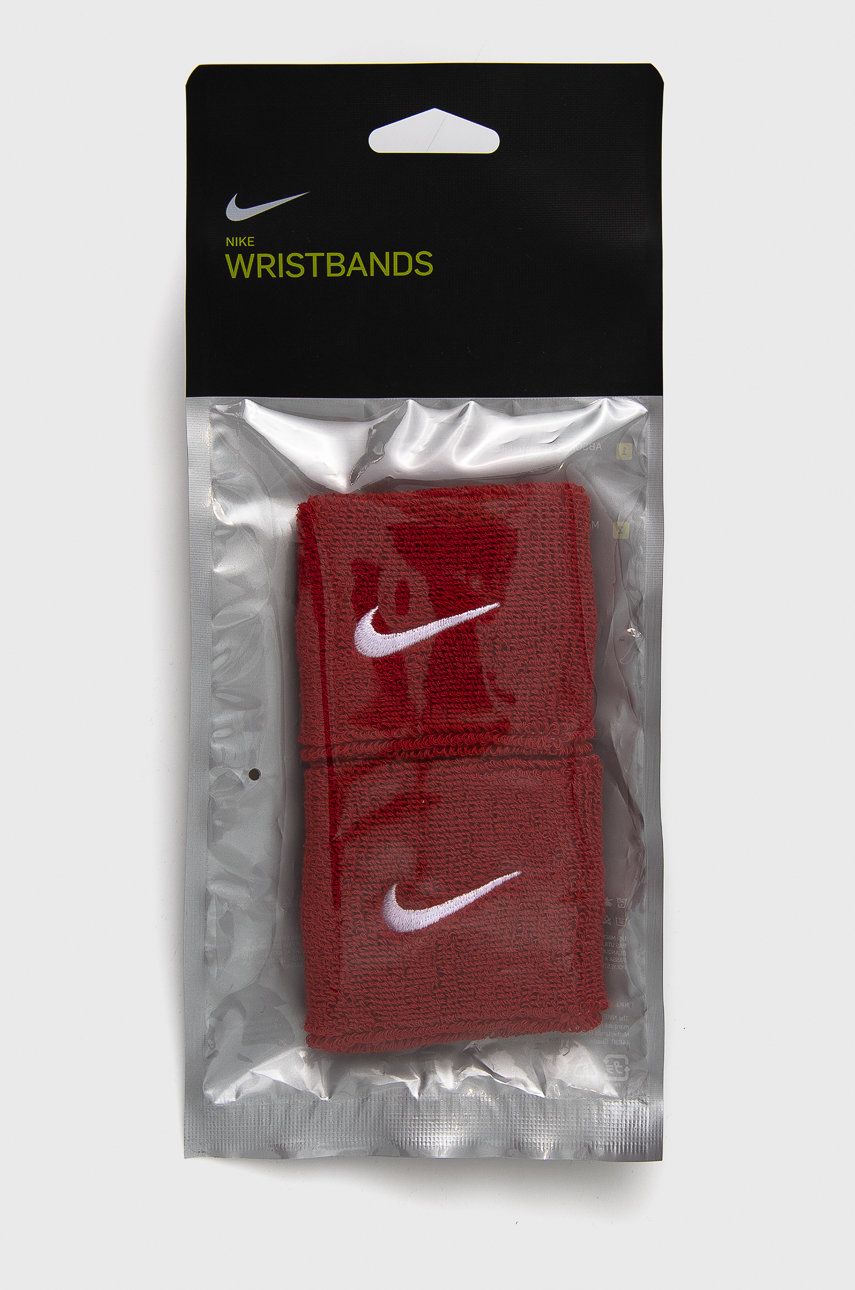 Pásek na zápěstí Nike červená barva - červená -  72% Bavlna