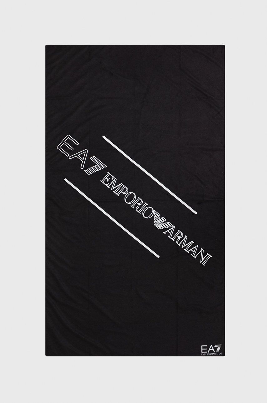 EA7 Emporio Armani ręcznik kolor czarny