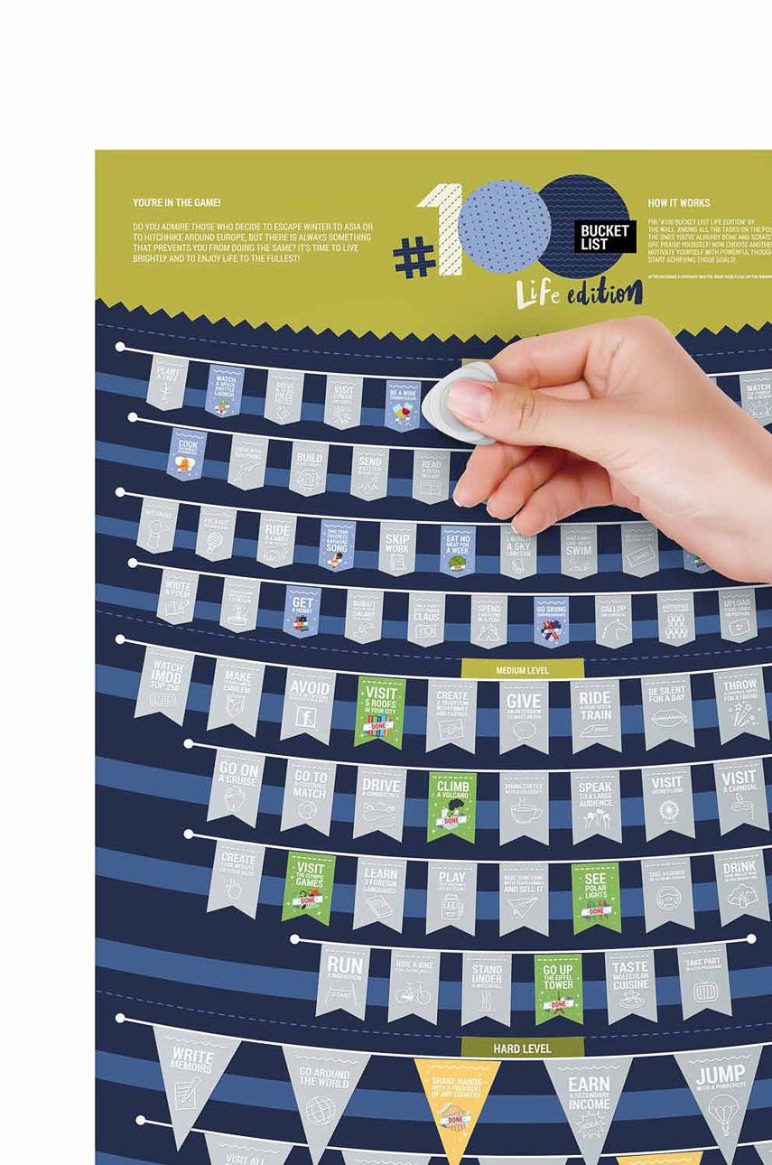 1DEA.me - Αφίσα με ξυστό #100 Bucketlist Life Edition φωτογραφία
