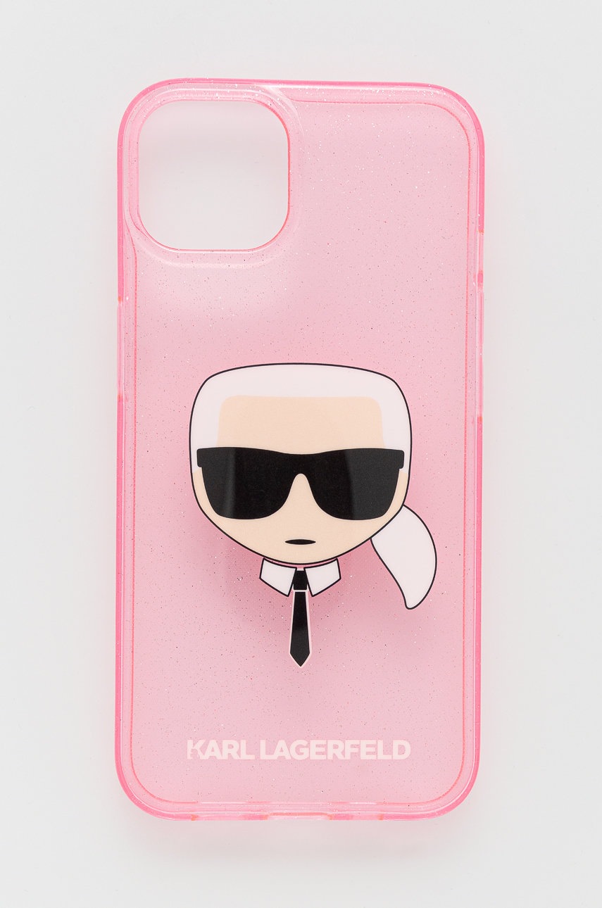 

Кейс за телефон Karl Lagerfeld iPhone 13 в розово, Розов