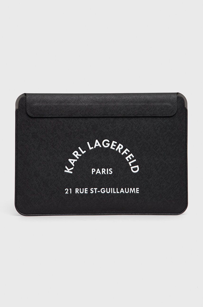 Karl Lagerfeld husa laptop culoarea negru imagine reduceri black friday 2021 answear.ro