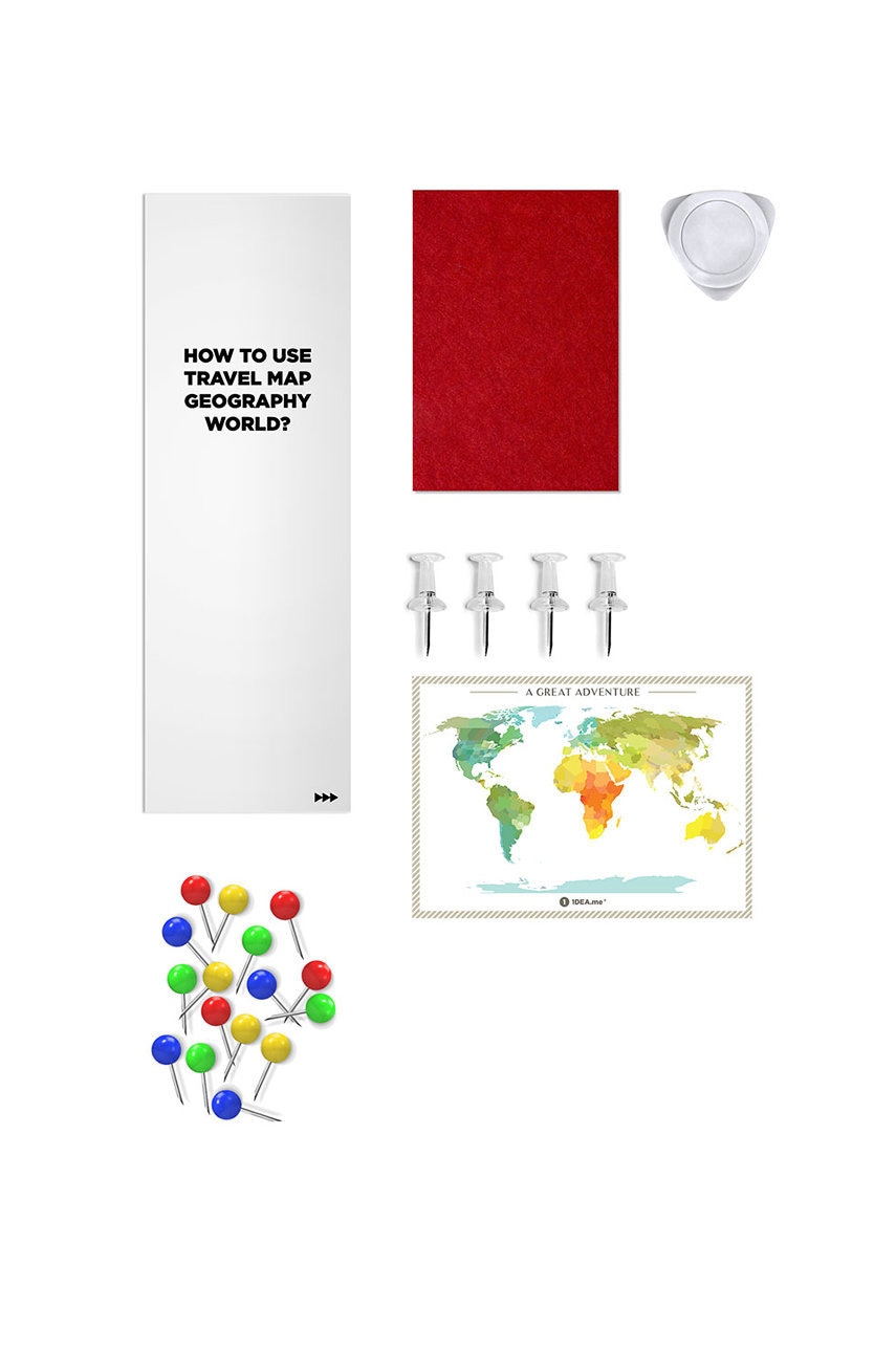 1DEA.me hartă răzuibilă Travel Map