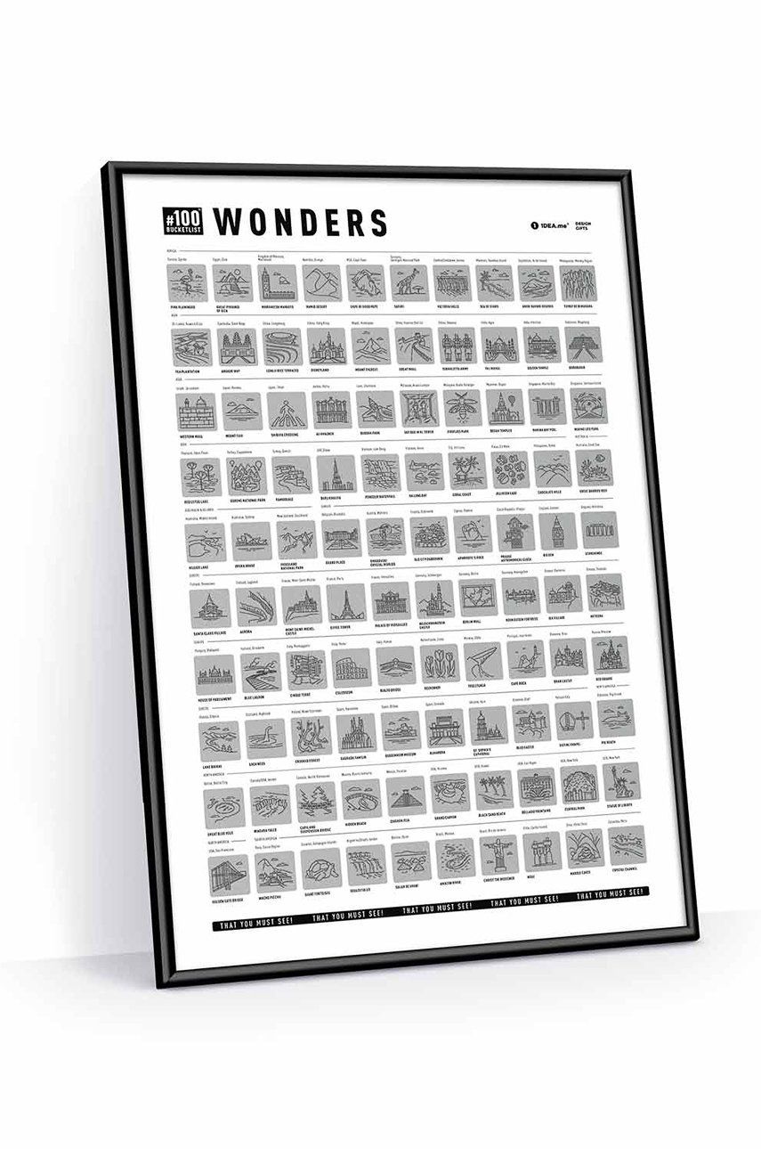 1DEA.me Poster Razuibil #100 BUCKETLIST Wonders Edition