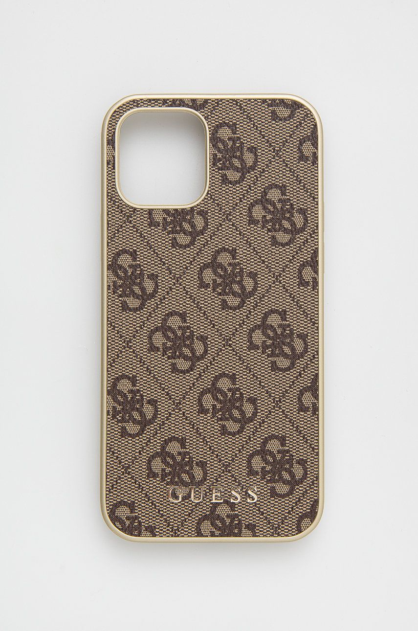 Guess etui na telefon iPhone 12/12 Pro 6,1'' kolor brązowy