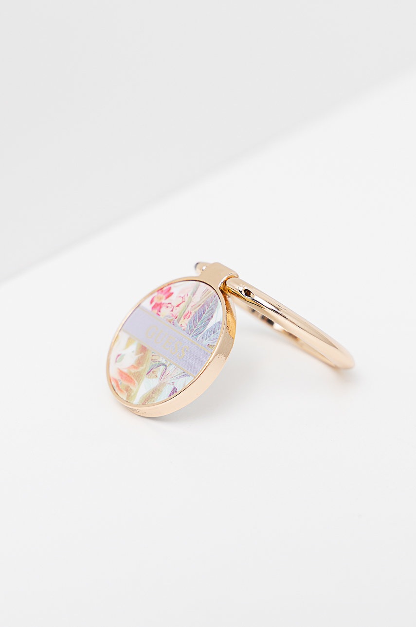 Αυτοκόλλητη υποδοχή για το τηλέφωνο Guess Uchwyt Ring Stand χρώμα: μοβ φωτογραφία