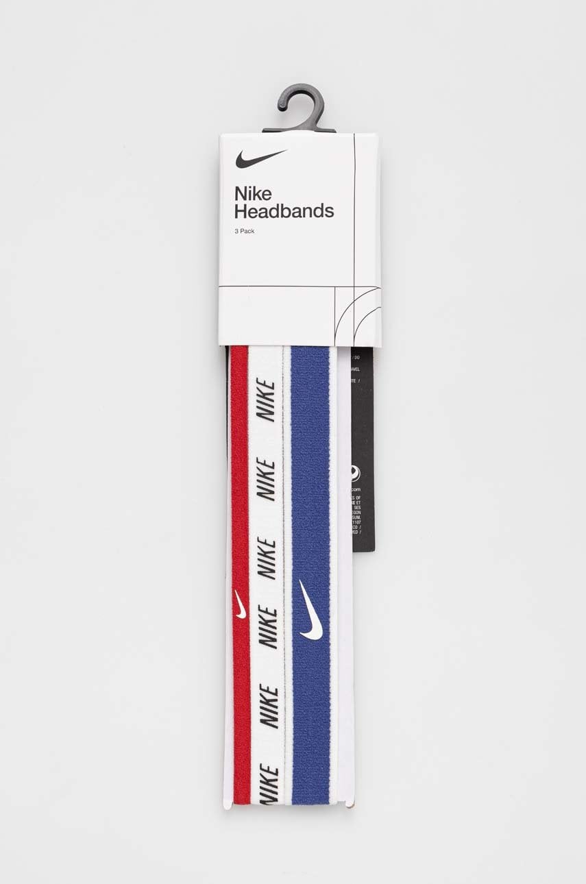 Nike bentite pentru cap 3-pack culoarea rosu