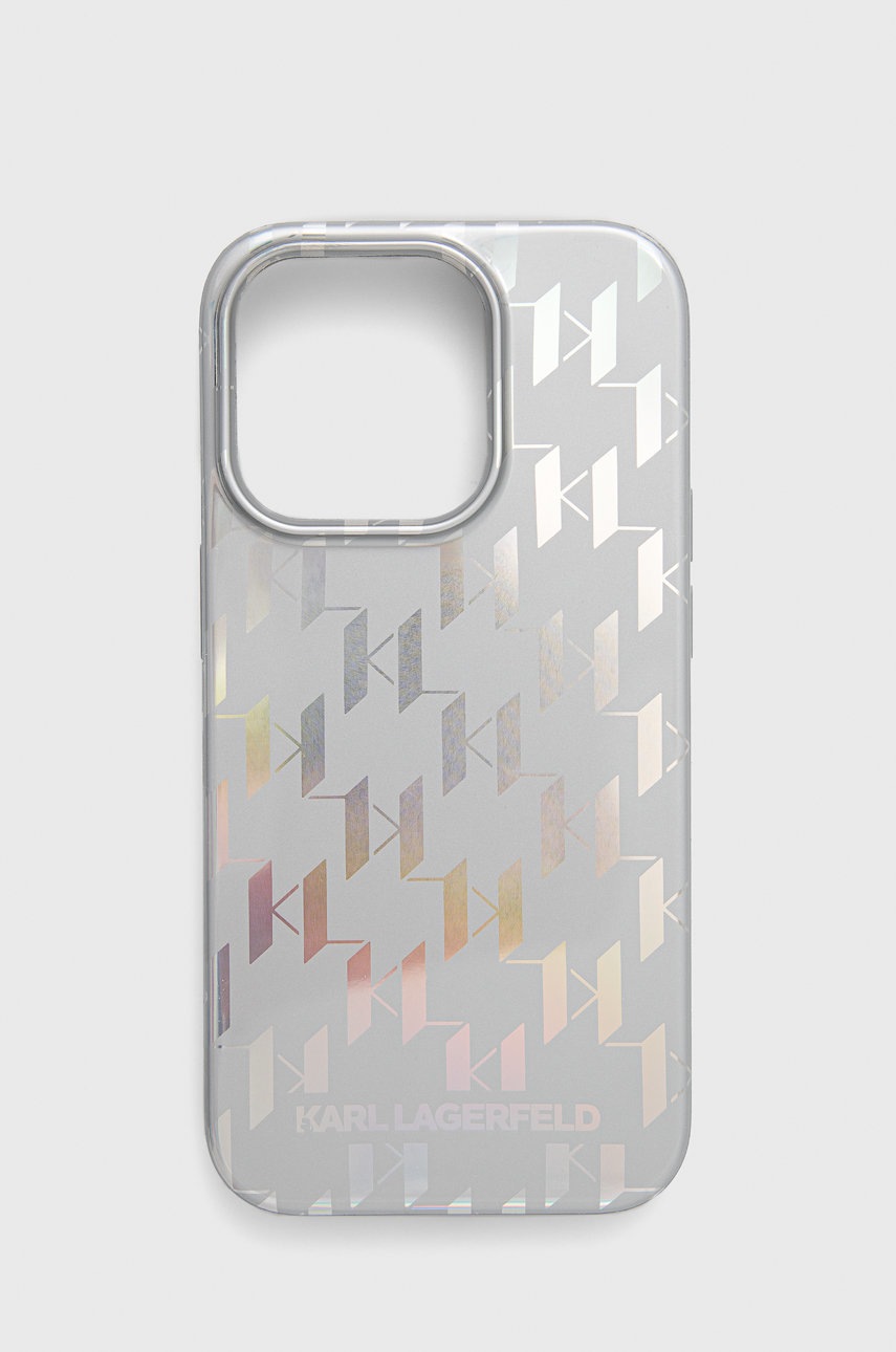 

Чехол на телефон Karl Lagerfeld Iphone 14 Pro 6,1" цвет серебрянный